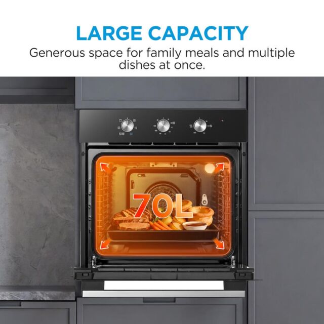Midea Xpress MBO65M90M1-BK  Fan Built-In Single Oven - Black - A Rated