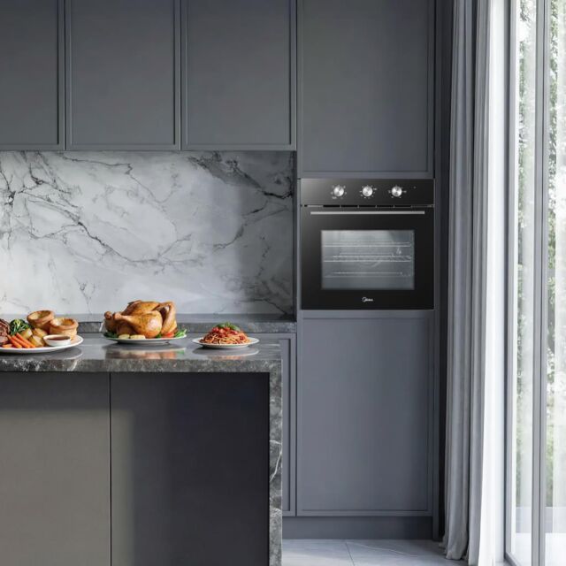 Midea Xpress MBO65M90M1-BK  Fan Built-In Single Oven - Black - A Rated
