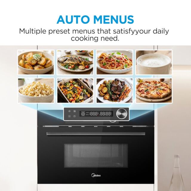 Midea Xpress Wave MBOTG934E4MO-BK 38cm High Built-In Microwave - Black