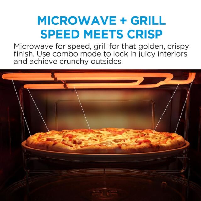 Midea Xpress Wave MBOTG934E4MO-BK 38cm High Built-In Microwave - Black