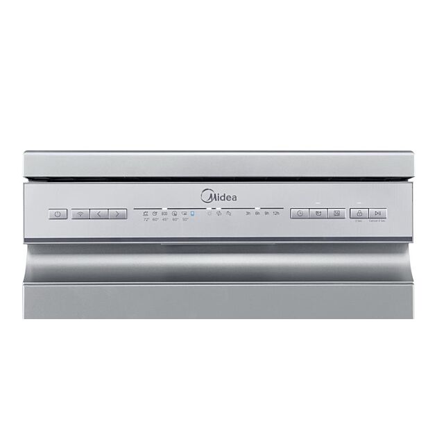 Midea MDWEF1034C(S)-WG-UK 10 Place Setting Freestanding Slimline 45cm Dishwasher - Silver