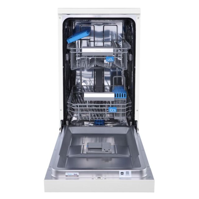 Midea MDWEF1034C(S)-WG-UK 10 Place Setting Freestanding Slimline 45cm Dishwasher - Silver