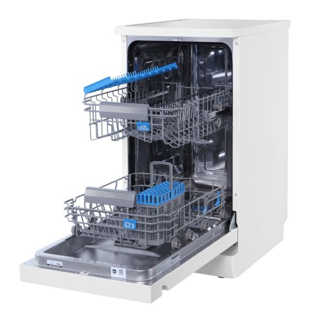 Midea MDWEF1034C(W)-WG-UK 10 Place Setting Freestanding Slimline 45cm Dishwasher - White