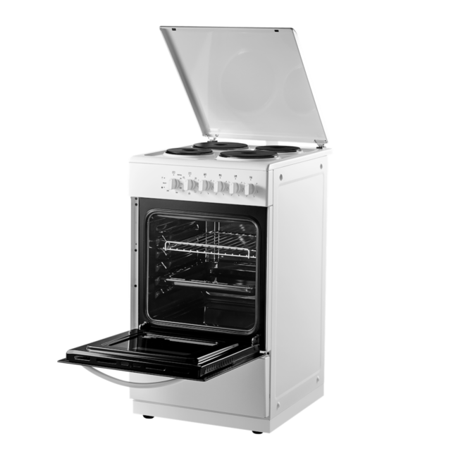 Midea MFO20DME4H109-WH 50cm Single Oven FS Cooker with Sealed Plates - White - A Rated