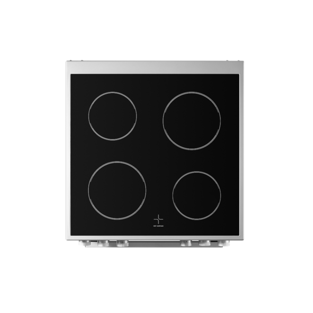 Midea MFO24EME4R118-SS 60cm Double Oven FS Cooker with Ceramic Hob - Stainless Steel - AA Rated