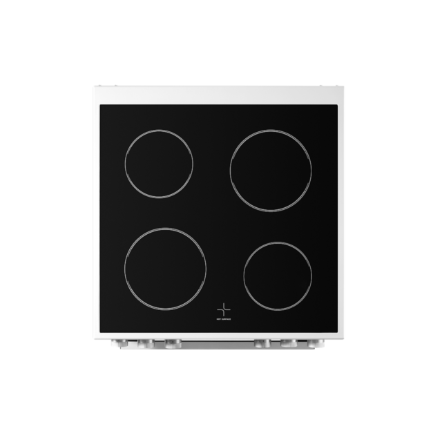 Midea MFO24EME4R118-WH 60cm Double Oven FS Cooker with Ceramic Hob - White - AA Rated