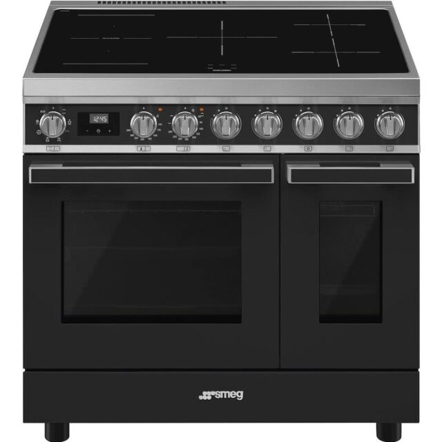 Smeg CPF92IMA 90cm Portofino Electric Range Cooker, Anthracite