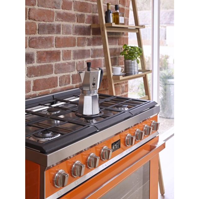 Smeg CPF9GPOR 90cm Portofino Dual Fuel Range Cooker, Orange