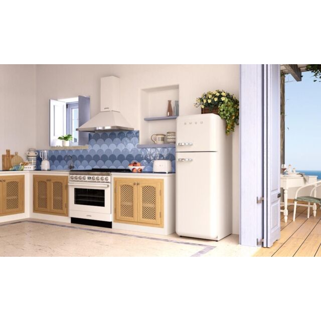 Smeg CPF9GPWH 90cm Portofino Dual Fuel Range Cooker, White