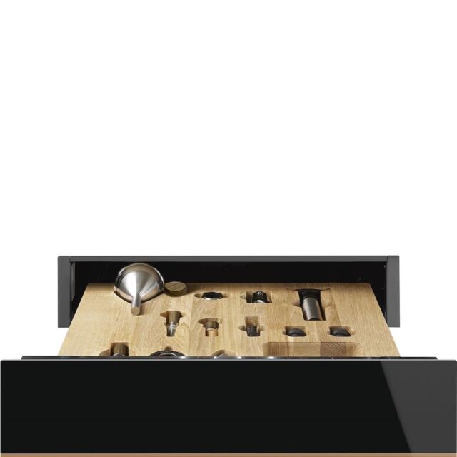 Smeg CPS615NR 15cm Height Dolce Stil Novo Sommelier Drawer, Black and Copper