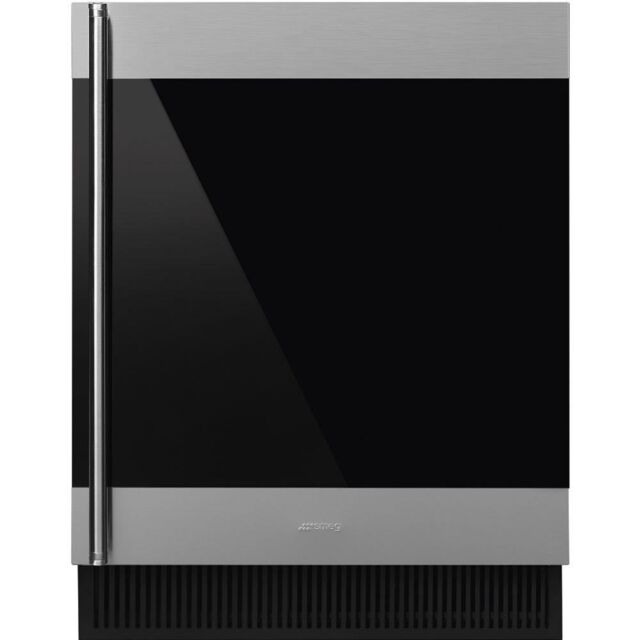 Smeg CVI338RX3 60cm Classic Undercounter Wine Cooler with Right Hand Hinge, Stainless Steel