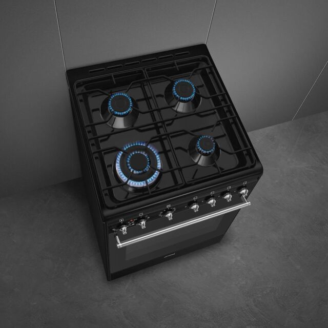 Smeg CX61GMBL 60Cm Concet Dual Fuel Cooker - Black