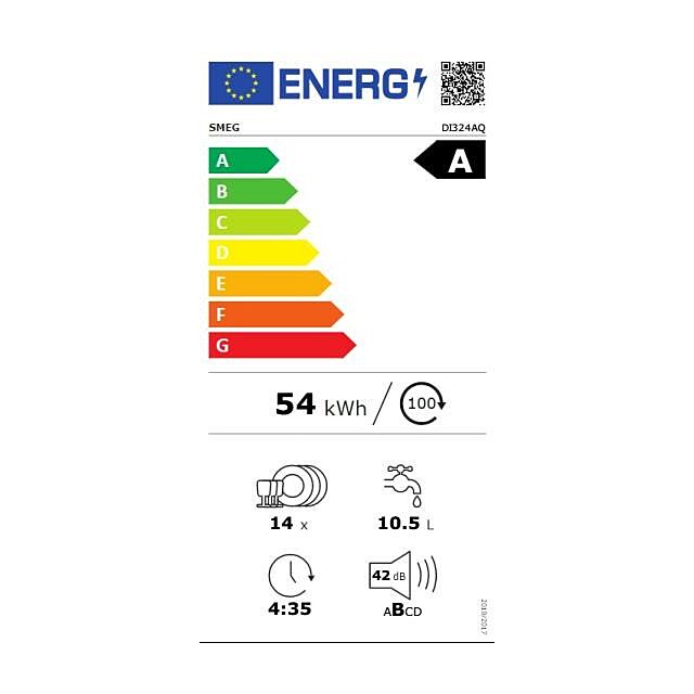 Smeg DI324AQ 60cm Integrated Dishwasher