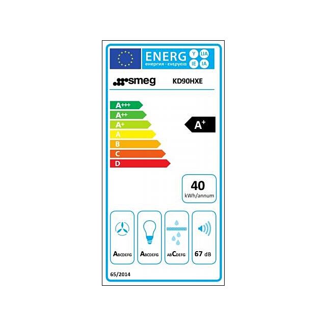 Smeg KD90HXE 90cm Opera Chimney Hood, Stainless Steel