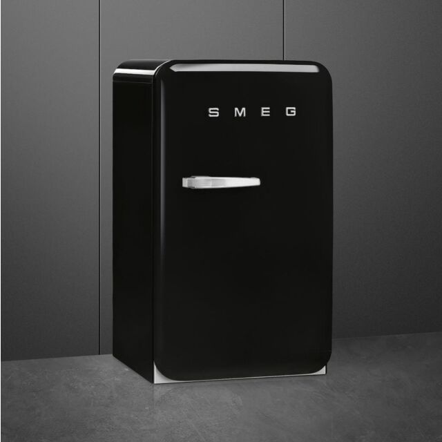 Smeg FAB10HRBL6 Retro Mini Fridge with Ice Box Right Hand Hinge - Black