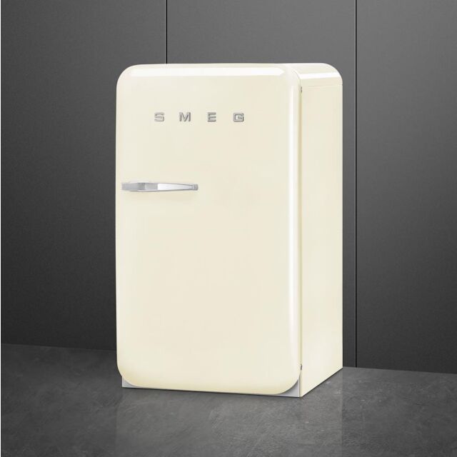 Smeg FAB10HRCR5 Retro Mini Fridge with Ice Box Right Hand Hinge - Cream