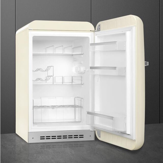 Smeg FAB10HRCR5 Retro Mini Fridge with Ice Box Right Hand Hinge - Cream