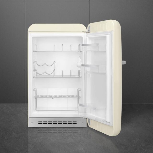 Smeg FAB10HRCR6 Retro Mini Fridge with Ice Box Right Hand Hinge - Cream