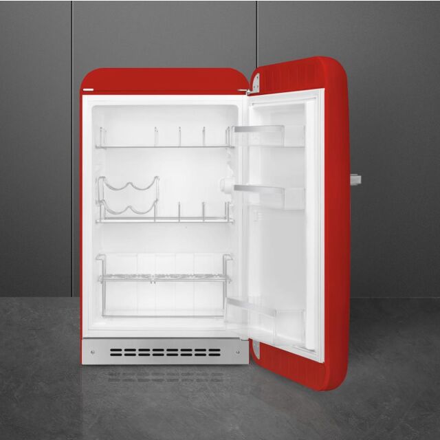 Smeg FAB10HRRD5 Retro Mini Fridge with Ice Box Right Hand Hinge - Red