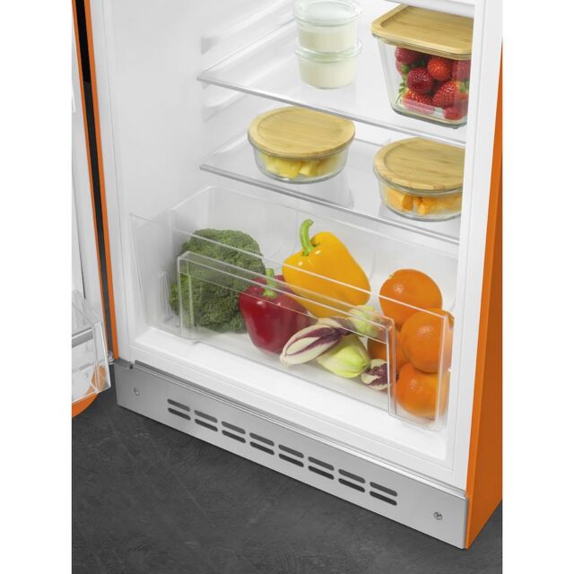 Smeg FAB10LOR6 Retro Mini Fridge Left Hand Hinge - Orange