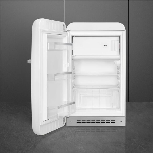 Smeg FAB10LWH6 Retro Mini Fridge Left Hand Hinge - White
