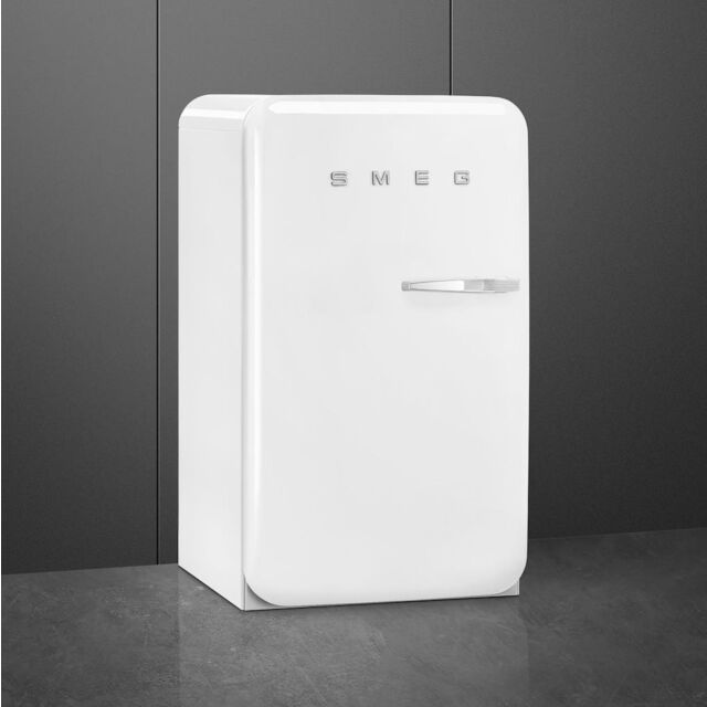 Smeg FAB10LWH6 Retro Mini Fridge Left Hand Hinge - White