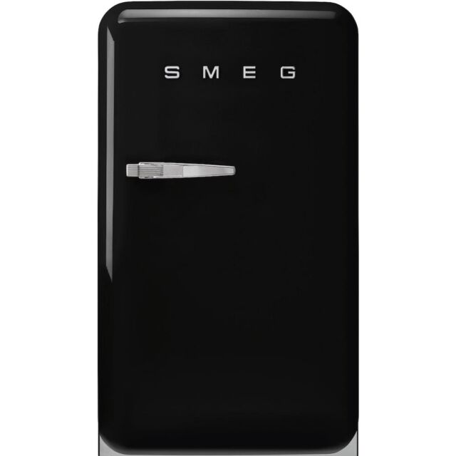 Smeg FAB10RBL6 Retro Mini Fridge Right Hand Hinge - Black
