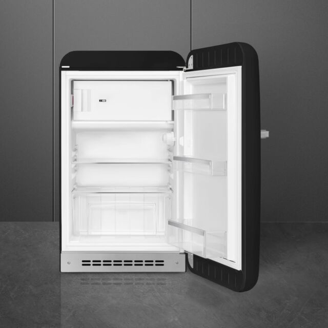 Smeg FAB10RBL6 Retro Mini Fridge Right Hand Hinge - Black