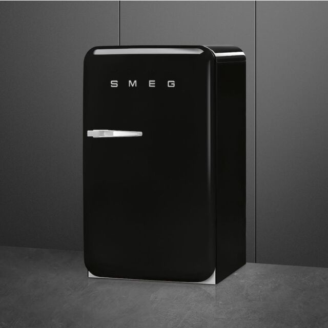 Smeg FAB10RBL6 Retro Mini Fridge Right Hand Hinge - Black