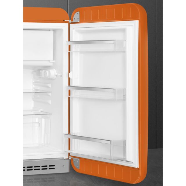 Smeg FAB10ROR6 Retro Mini Fridge Right Hand Hinge - Orange