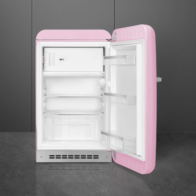 Smeg FAB10RPK6 Retro Mini Fridge Right Hand Hinge - Pink