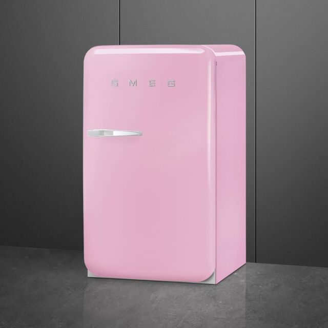 Smeg FAB10RPK6 Retro Mini Fridge Right Hand Hinge - Pink