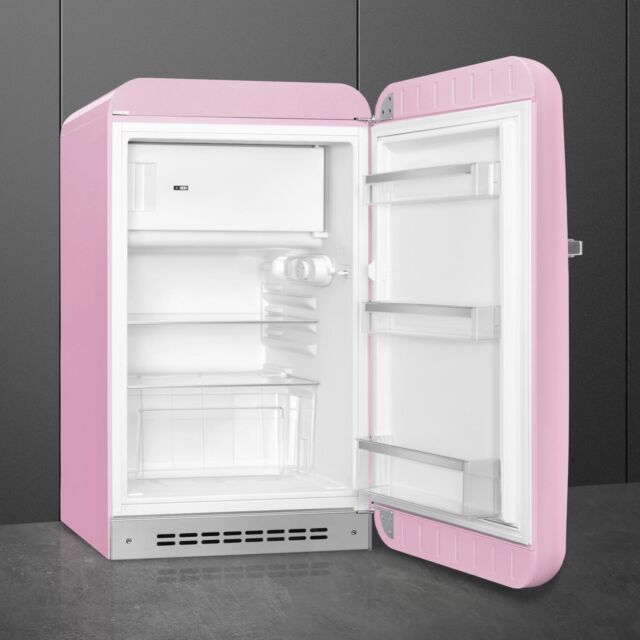 Smeg FAB10RPK6 Retro Mini Fridge Right Hand Hinge - Pink