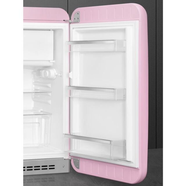 Smeg FAB10RPK6 Retro Mini Fridge Right Hand Hinge - Pink