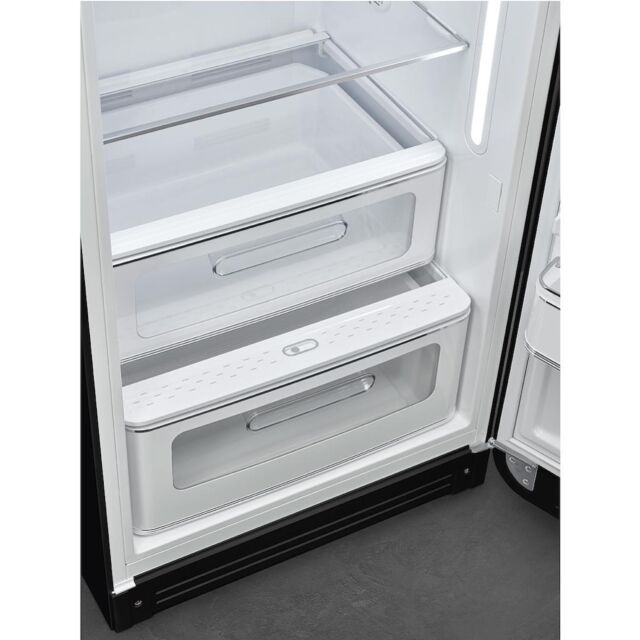 Smeg FAB28RBL6UK Retro Fridge with Icebox Right Hand Hinge - Black