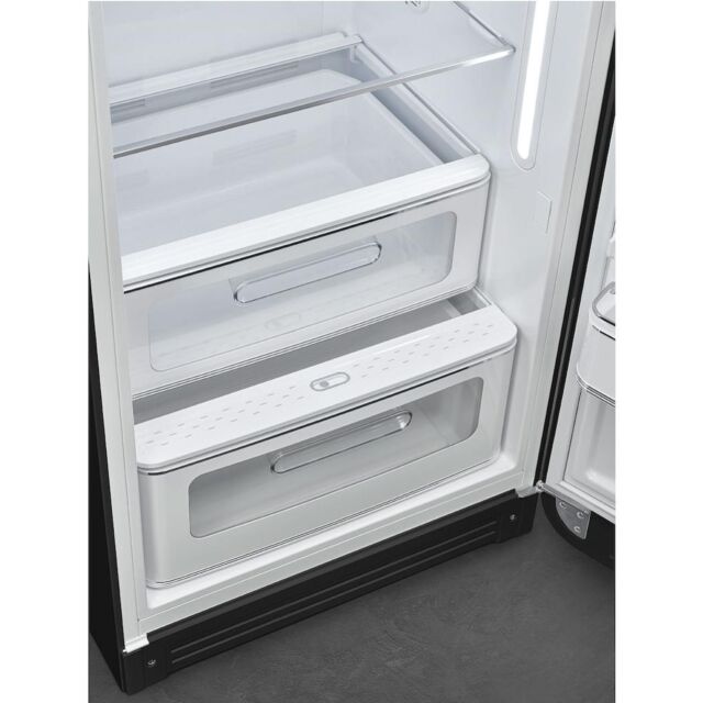 Smeg FAB28RDBB5 60cm 50s Style Right Hand Hinge Fridge with Icebox, Black