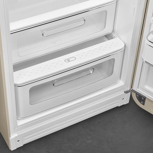 Smeg FAB28RDPP5 60cm 50s Style Right Hand Hinge Fridge with Icebox, Perfectly Pale
