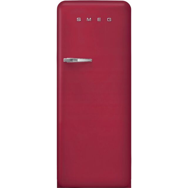 Smeg FAB28RDRB5 60cm 50s Style Right Hand Hinge Fridge with Icebox Ruby, Red