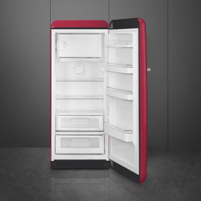Smeg FAB28RDRB6 Retro Fridge Freezer Right Hand Hinge - Ruby Red