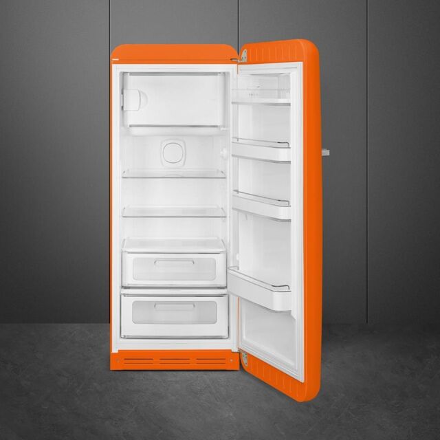 Smeg FAB28ROR5UK Retro Tall Fridge with Ice Box - Orange