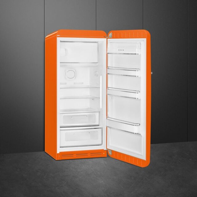 Smeg FAB28ROR5UK Retro Tall Fridge with Ice Box - Orange