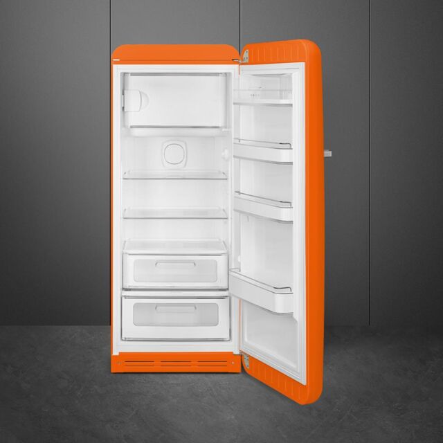 Smeg FAB28ROR6 Retro Fridge with Icebox Right Hand Hinge - Orange