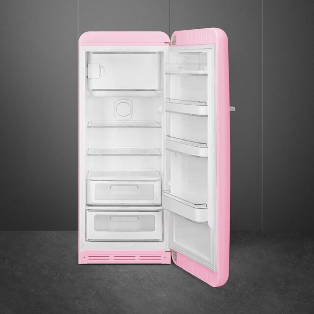 Smeg FAB28RPK6 Retro Fridge with Icebox Right Hand Hinge - Pink