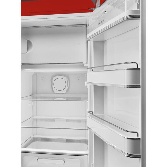 Smeg FAB28RRD5UK 60cm 50s Style Right Hand Hinge Fridge with Icebox, Red