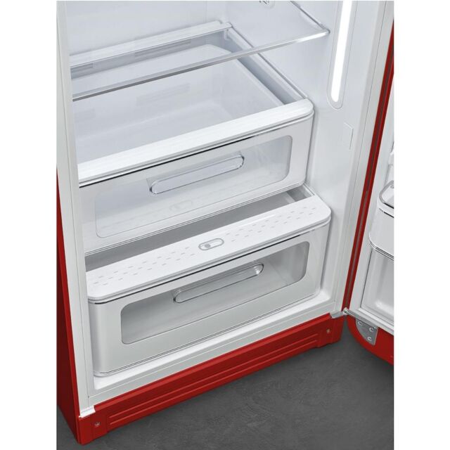 Smeg FAB28RRD5UK 60cm 50s Style Right Hand Hinge Fridge with Icebox, Red