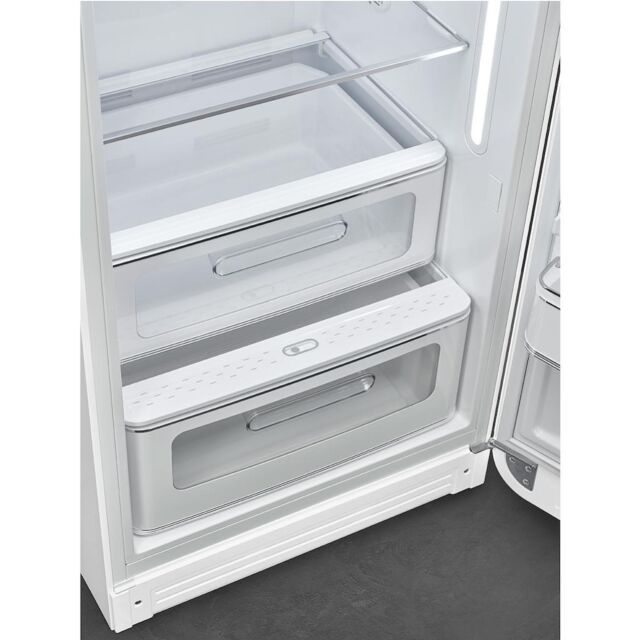 Smeg FAB28RWH6UK Retro Fridge with Icebox Right Hand Hinge - White