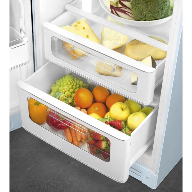 Smeg FAB30LPB6UK Retro Fridge Freezer Left Hand Hinge - Pastel Blue