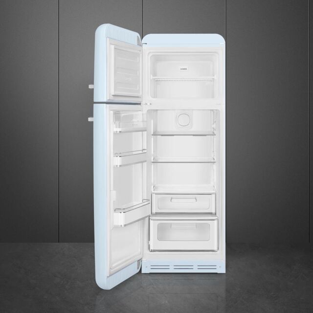 Smeg FAB30LPB6UK Retro Fridge Freezer Left Hand Hinge - Pastel Blue