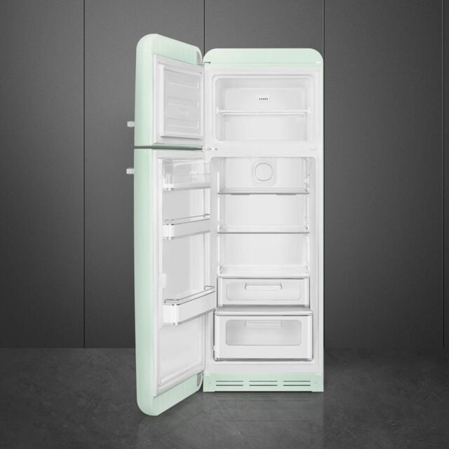 Smeg FAB30LPG6UK Retro Fridge Freezer Left Hand Hinge - Pastel Green