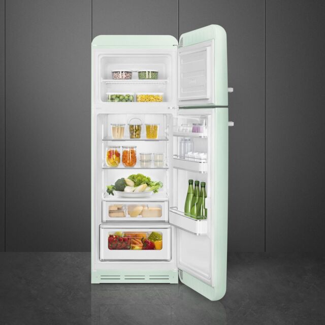 Smeg FAB30RPG6UK Retro Fridge Freezer Right Hand Hinge - Pastel Green